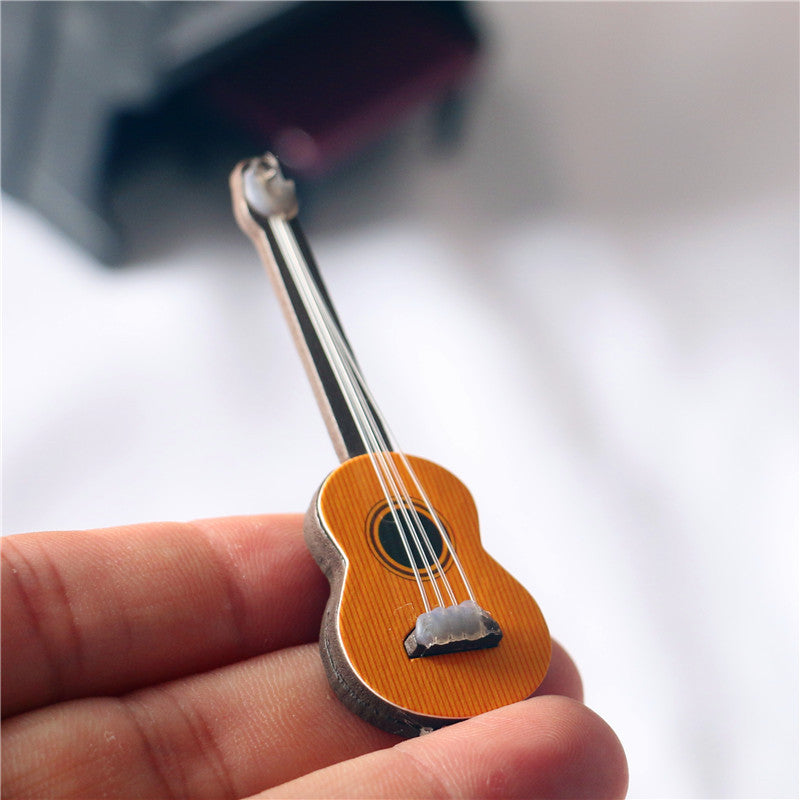 1/12 Miniature Guitar Model Set, Dollhouse Wooden Classical Electric Guitar, Music Decor for OB11 Blythe Barbie